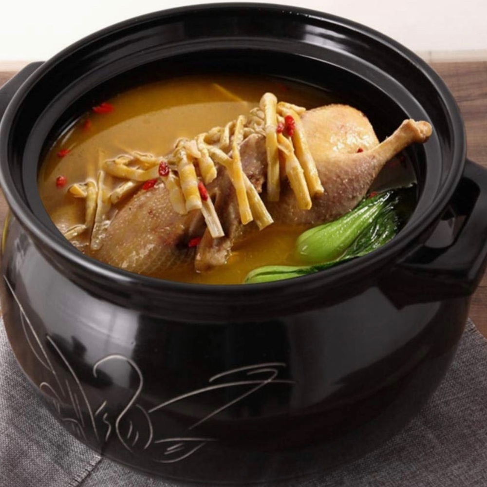 Clay Pot Cooking Ceramic Casserole black Terracotta Casserole Pot 7.2L - Picture 6 of 6
